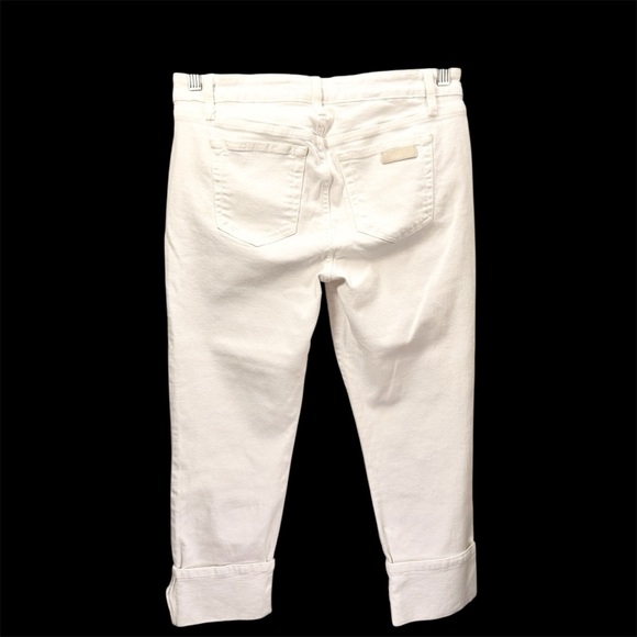 Joe's Jeans White Cuffed 24” Cropped Capri Denim Pants - Picture 4 of 14